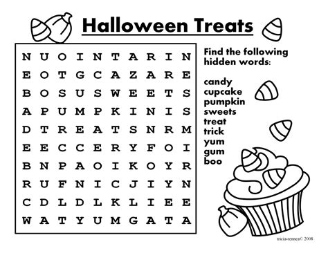 Words and phrases included in the easy summer word search printable. kitten word search Colouring Pages | Halloween words ...