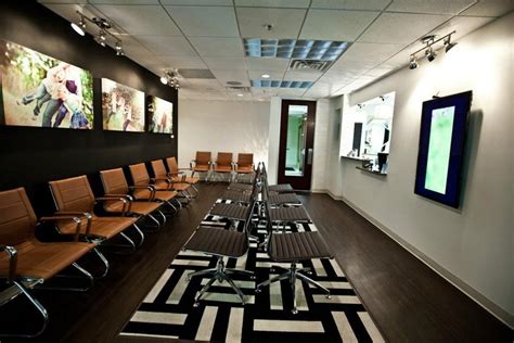 They are easy to clean and can handle bleach or other cleaning. Ultra modern waiting room in a long and narrow space ...