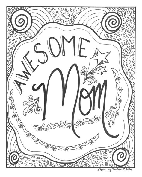 For boys and girls, kids and adults, teenagers and toddlers, preschoolers and older kids at school. Awesome Mom Coloring Page printable coloring page | Etsy ...