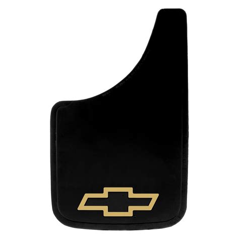 Plasticolor® 000578r01 Easy Fit Black Mud Flaps With Gold Chevy Logo