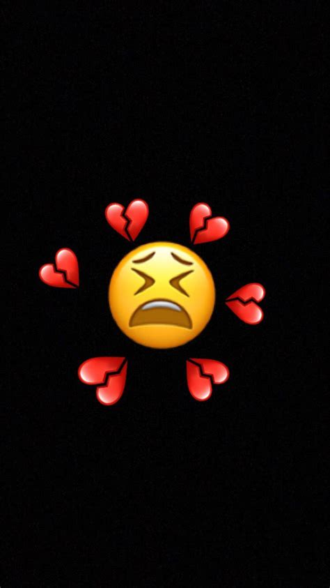 Broken Heart Wallpaper Emoji Iphone Sad Blangsak Wall