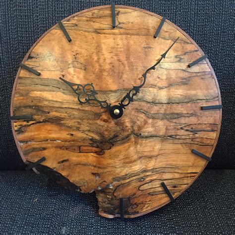 Spalted Maple Clock With Ebony Markers Rwoodworking