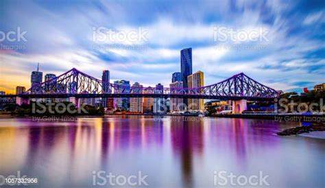 Story Bridge Brisbane City Night Stock Photo Download Image Now