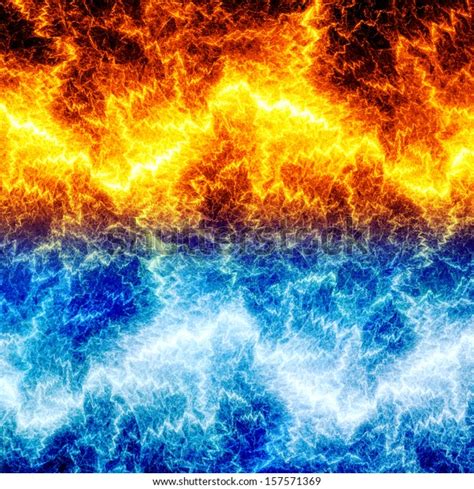 Fire Ice Abstract Fractal Lightning Stock Illustration 157571369