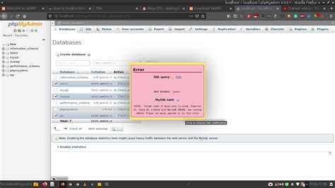 Solved Cant Delete Database Using Phpmyadmin Xampp For Linux Youtube