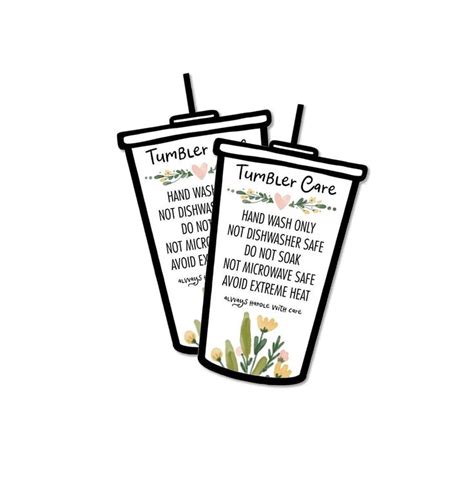 You can apply for a u.s. Iced Tumbler Care Card Printable Ready to Print | Etsy ...