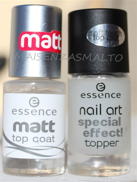 Butyl acetate, ethyl acetate, nitrocellulose, isopropyl alcohol. Mai senza smalto!: Essence: Matt Top Coat vs. Nail Art ...