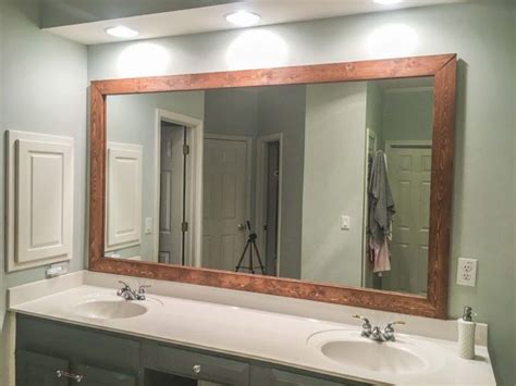 Place a tall standing mirror opposite the bed, with matching colors and textures to tie the theme together. How to DIY Upgrade Your Bathroom Mirror With a Stained ...