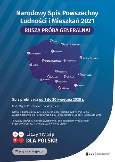 W kwietniu rozpocznie się spis powszechny, któremu będzie podlegać każda osoba mieszkająca w polsce. Narodowy Spis Powszechny Ludności i Mieszkań 2021 :: Puszczykowo