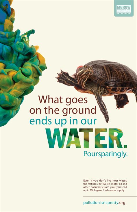 environmental water protection poster, Pollution Isn't Pretty Campaign