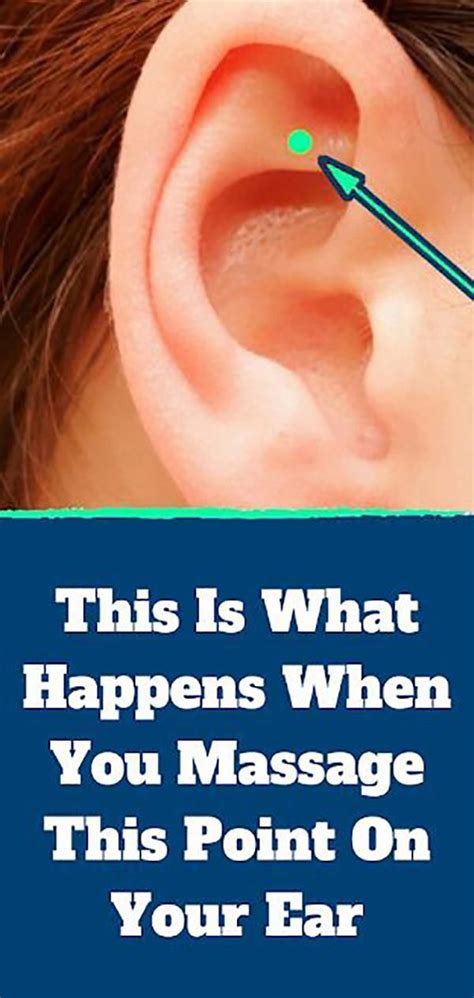 This Is What Happens When You Massage This Point On Your Ear How To Relieve Stress Massage