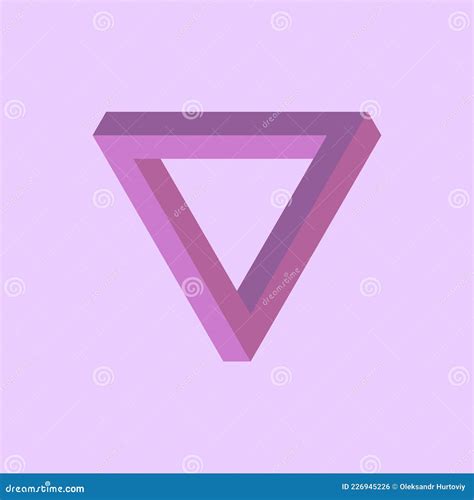 Penrose Triangle Icon Impossible Or Infinity Geometric Element
