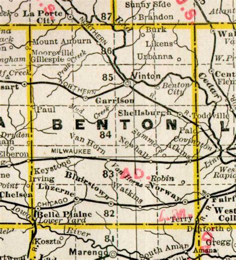 Benton County Iowa Map Oconto County Plat Map
