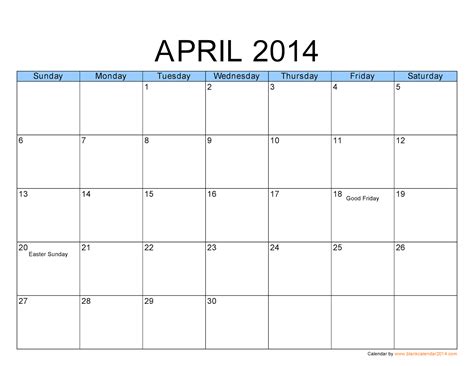 Free Printable Calendar Free Printable Calendar April