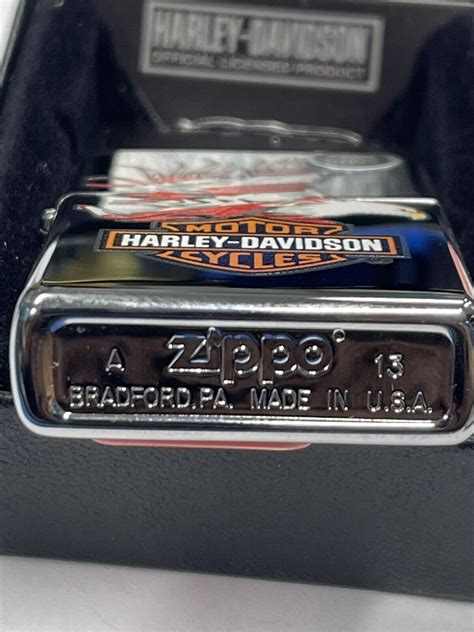 zippo 2013 harley davidson american flag eagle lighter sealed in box r161 ebay
