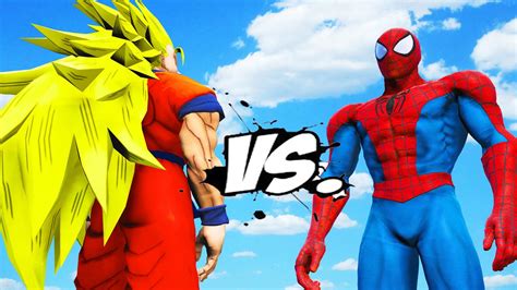 Goku Vs Spiderman Muscle Epic Battle Youtube