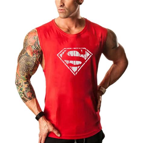 Bodybuilding Superman Brand Gyms Tank Top Men Stringer Tank Top Fitness Singlet Sleeveless Shirt
