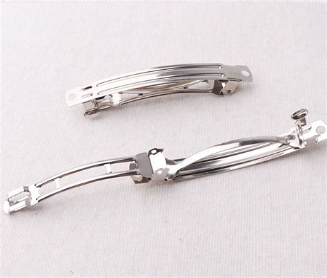 20 Pcs Silver Metal French Barrettes Clipclips Bows Barrettes Etsy