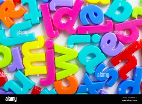 Close Up Of Childrens Alphabet Fridge Magnets Stock Photo Alamy