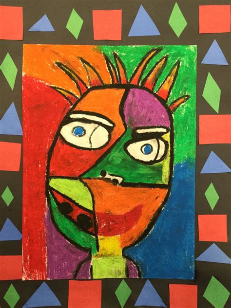 Pablo Picasso Inspired Self Portraits Newton Bateman Elementary School