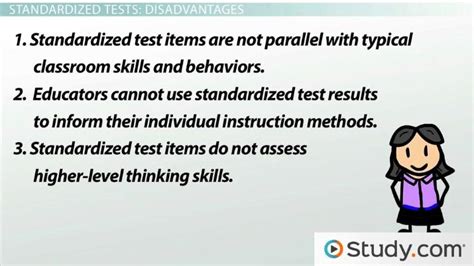 standardized tests in education advantages and disadvantages video and lesson transcript