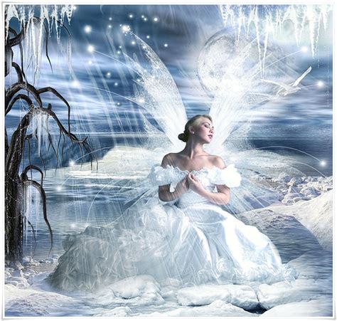 Snow Fairies Winter Fairy Beautiful Fairy Fantasy Gown Snow Tree White In 2019