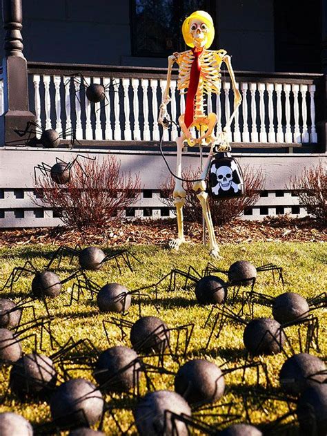Do it yourself outdoor halloween decorations. Hilarious Skeleton Decorations For Your Yard on Halloween - Kid Friendly Things To Do .com | Kid ...