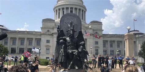 Satanic Temple Raises Hell At The Arkansas Capitol By Unveiling A