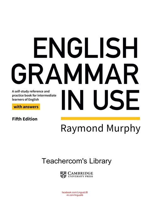 English Grammar In Use Book With Answers 5th Edition Printed In Blac