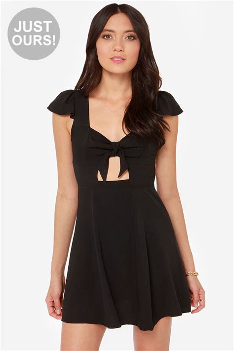 Little Black Dress Cutout Dress Fit And Flare 4200 Lulus