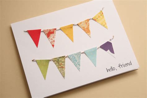 The Creative Place Diy Paper Bunting Greeting Card