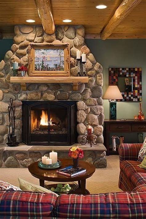 32 Awesome Living Room Design Ideas With Fireplace Rustic Living Room Living Room Decor
