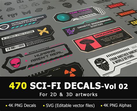 470 Sci Fi Decals Vol 02