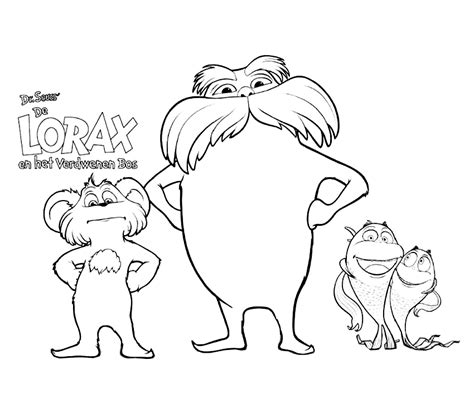The lorax movie animal characters coloring pages. Lorax Coloring Page - Coloring Home