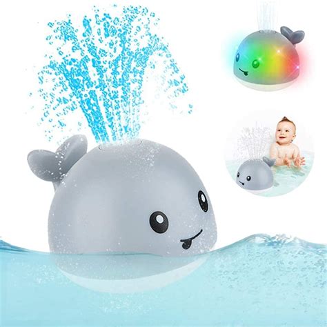 Baby Bath Toys Baby Toys Whale Light Up Bath Toys Sprinkler Bathtub Toys For Babes Infant