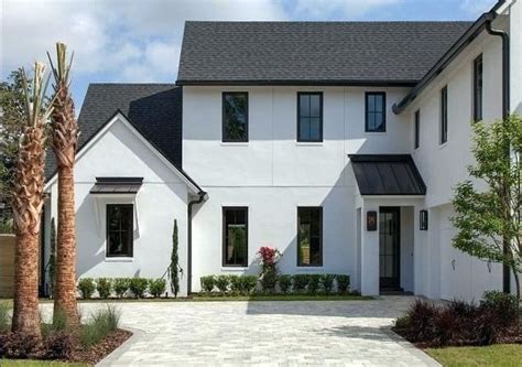 White Stucco House With Black Windows Is Great Newsletter Photography