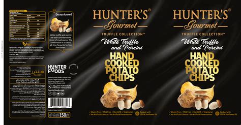 Hunters Gourmet Hand Cooked Potato Chips White Truffle And Porcini