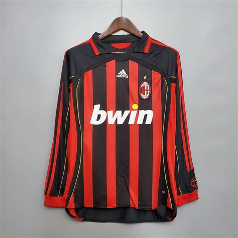 The Retro Kits Ac Milan 20062007 Home Kit Long Sleeve