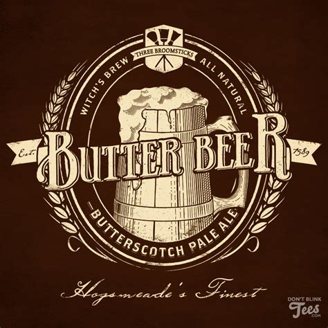 This tasty beverage has inspired an array of new recipes, such as butterbrew frappucino and latte. Harry Potter Butterbeer Label by dontblinktees on DeviantArt