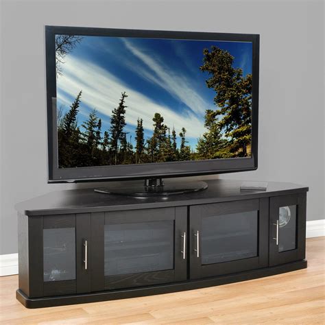 20 Best Collection Of Black Corner Tv Cabinets With Glass Doors