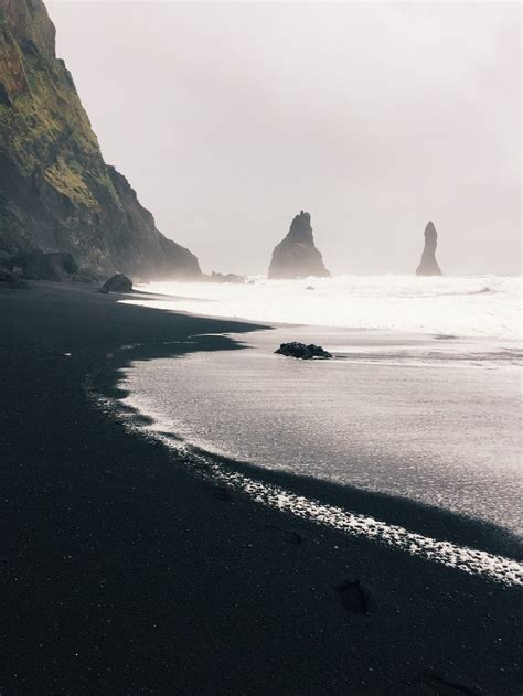 Black Sand Beach Iceland Wallpapers Wallpaper Cave