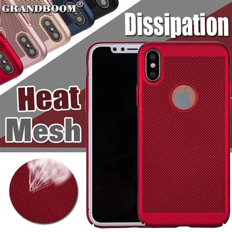 50pcs Honeycomb Back Heat Dissipation Cooling Case For Iphone Xs Max Xr