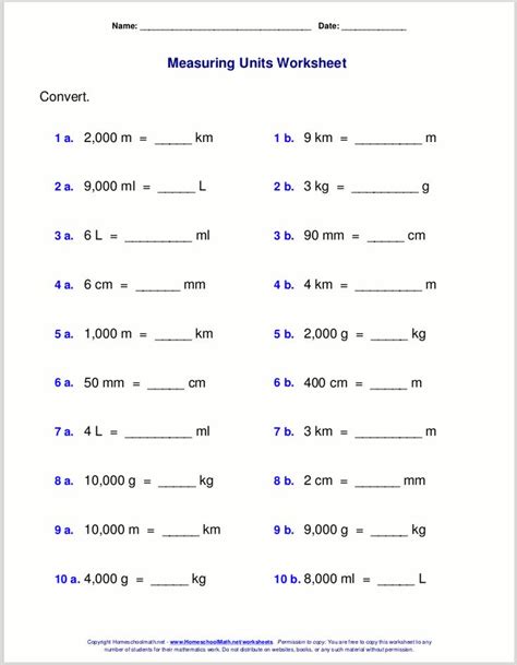 Free grade 3 measuring worksheets | Measurement worksheets, Converting