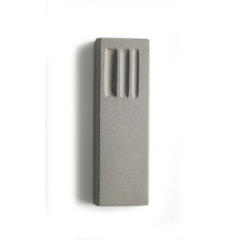 Mezuzah In Gray Concrete With Engraved Hebrew Shin