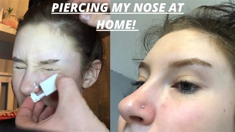 Piercing My Nose At Home Youtube