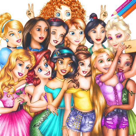 Drawing Disney Princess Tumblr Colour Me Creative Disney Princess Fan