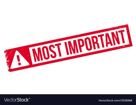 Most Important Rubber Stamp Royalty Free Vector Image