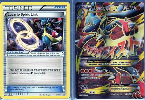 It evolves from riolu when leveled up with high friendship during the day. Pokemon TCG Mega Lucario EX 55a/111 Mega Powers Collection Full Art Regular Size | eBay