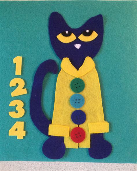 Pete The Cat And His Groovy Buttons Felt Story Etsy