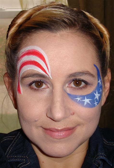 Getting Ready For A Patriotic Job Face Painting Blue Face Paint